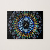 Glas in lood roos in Straatsburg Legpuzzel (Horizontaal)