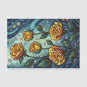 Glas in lood Roos ontkoppeling Tissuepapier (Voorkant)