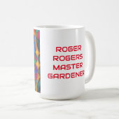 Glas in lood Roos ontwerp Koffiemok (Voorkant rechts)