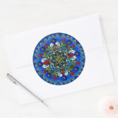 Glas in lood Roos Venster Mandala Sticker (Envelop)