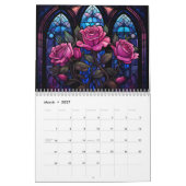 Glas in lood Rozen Bloemen Kalender (Mar 2027)