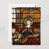 Glas in lood Saint Cecilia Briefkaart (Voorkant / Achterkant)