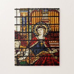 Glas in lood Saint Cecilia Legpuzzel