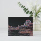 Glas in lood Santa Monica Pier Briefkaart (Staand voorkant)