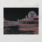 Glas in lood Santa Monica Pier Briefkaart (Voorkant)