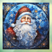 Glas in lood Santa Window Cling Raamsticker (Vel 3)