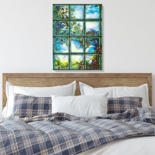 Glas in lood Schilderachtig landschap Canvas Afdruk (Insitu (Slaapkamer))
