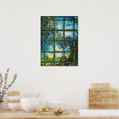  Glas in lood Schilderachtig venster Poster (Keuken)