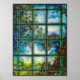 Glas in lood Schilderachtig venster Poster