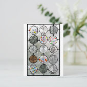 Glas in lood schilderen briefkaart (Staand voorkant)