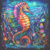 Glas in lood Seahorse Sticker (Voorkant)