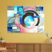 "Glas in lood Serenade" Kleurrijke Abstracte kunst Canvas Afdruk (Insitu (Woonkamer))