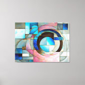 "Glas in lood Serenade" Kleurrijke Abstracte kunst Canvas Afdruk (Voorkant)