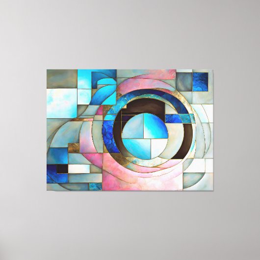 "Glas in lood Serenade" Kleurrijke Abstracte kunst Canvas Afdruk (Voorkant)