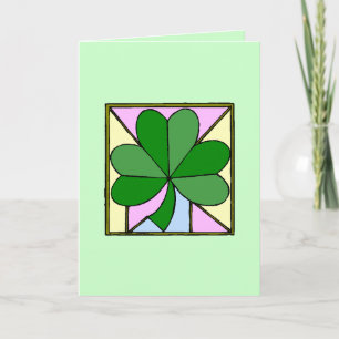Glas in lood Shamrock Kaart