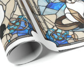 Glas in lood Siamese kat inpakpapier (Rol Hoek)