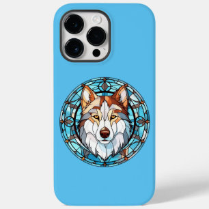 Glas in lood Siberische husky hond Case-Mate iPhone 14 Pro Max Hoesje