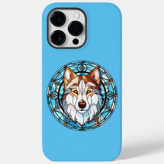 Glas in lood Siberische husky hond Case-Mate iPhone Case (Achterkant)