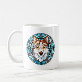 Glas in lood Siberische husky hond Koffiemok