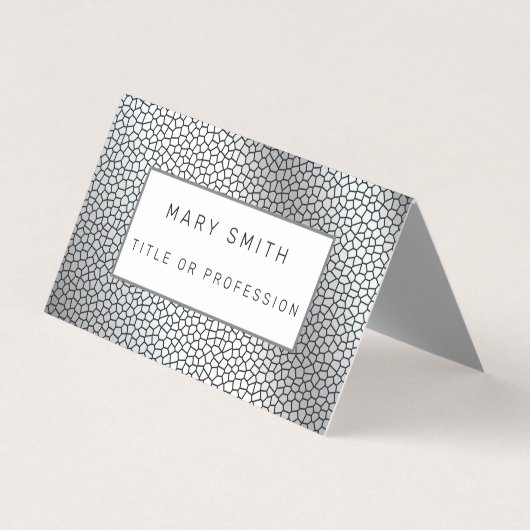 Glas in lood Silver Visitekaartje (Voorkant)