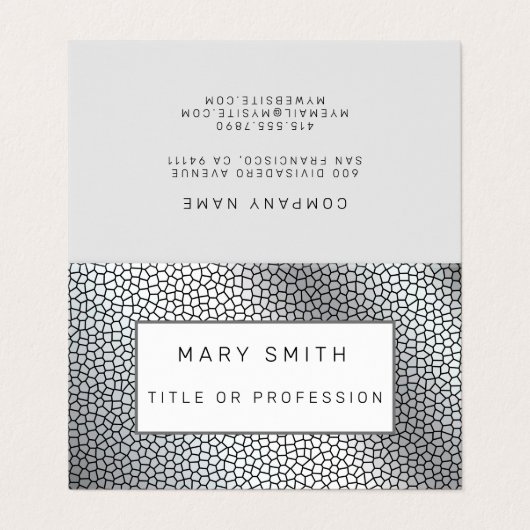 Glas in lood Silver Visitekaartje (Buitenkant ongevouwen)