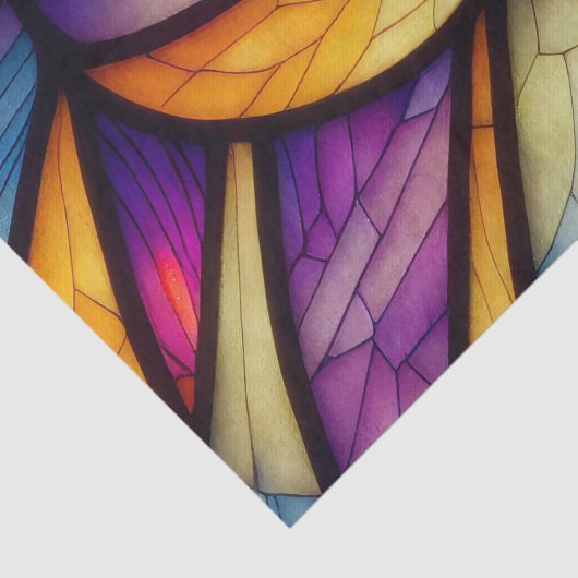 Glas in lood Sinaasappel ontkoppelen papier (Detail)