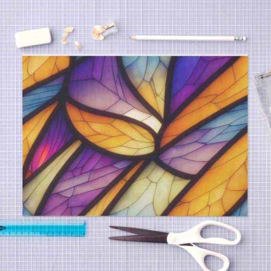 Glas in lood Sinaasappel ontkoppelen papier (Craft)