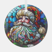 Glas in lood Sinterklaas Glas Ornament (Voorkant)