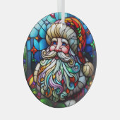 Glas in lood Sinterklaas Glas Ornament (Voorkant Rechts)