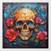 Glas in lood Skeleton Design Raamsticker (Vel)