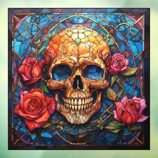 Glas in lood Skeleton Design Raamsticker (Vel 3)