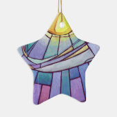 Glas in lood Sky Keramisch Ornament (Rechts)