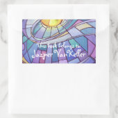 Glas in lood Sky Rechthoekige Sticker (Tas)