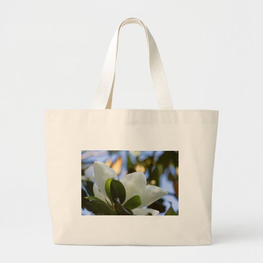 Glas in lood Sky Southern Magnolia Gifts Apparel Grote Tote Bag (Voorkant)