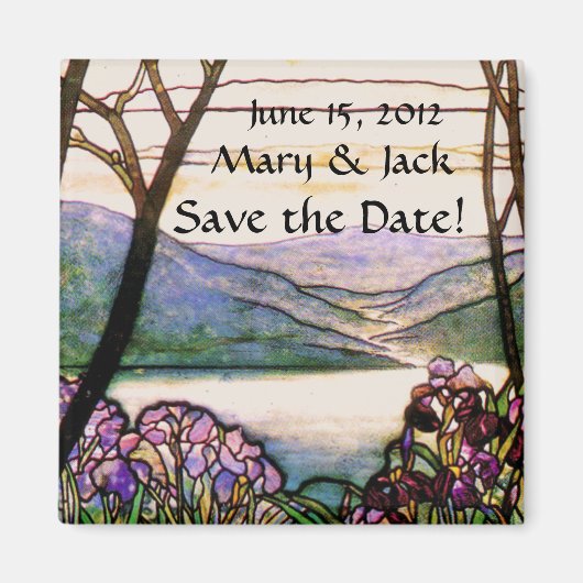 Glas in lood Sla de datummagneet op Magneet (Voorkant)