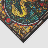 Glas in lood slang tissuepapier (Detail)