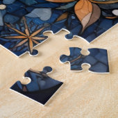 Glas in lood sneeuwman puzzel (Zijkant)