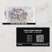 *~* Glas in lood Sneeuwverwijdering Sneeuwvrachtwa Visitekaartje (Voorkant / Achterkant)