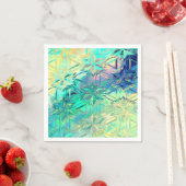 Glas in lood sneeuwvlok kleurrijke schattige paste servet (Insitu)