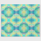 Glas in lood sneeuwvlokken kleurrijk schattig scha cadeaupapier (Vlak)