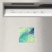 Glas in lood sneeuwvlokken kleurrijk schattig scha magneet (Insitu (Vaatwasser))