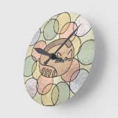 Glas in lood snoep kat ronde klok (Hoek)