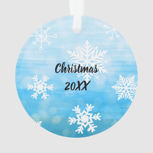 Glas in lood Snowflake Kerstmis Mandala Ornament (achterkant)