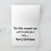 Glas in lood Snowman Feestdagen Kaart (Binnen)