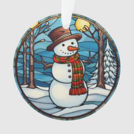 Glas in lood Snowman Ornament