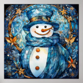 Glas in lood Snowman Poster (Voorkant)