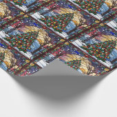Glas in lood Solstice Tree Wrapping Papier (Hoek)