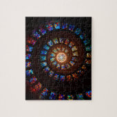 Glas in lood spiraalvenster legpuzzel (Verticaal)