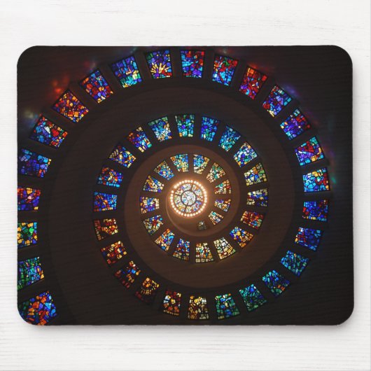 Glas in lood spiraalvenster muismat (Voorkant)