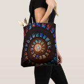 Glas in lood spiraalvenster tote bag (Dichtbij)
